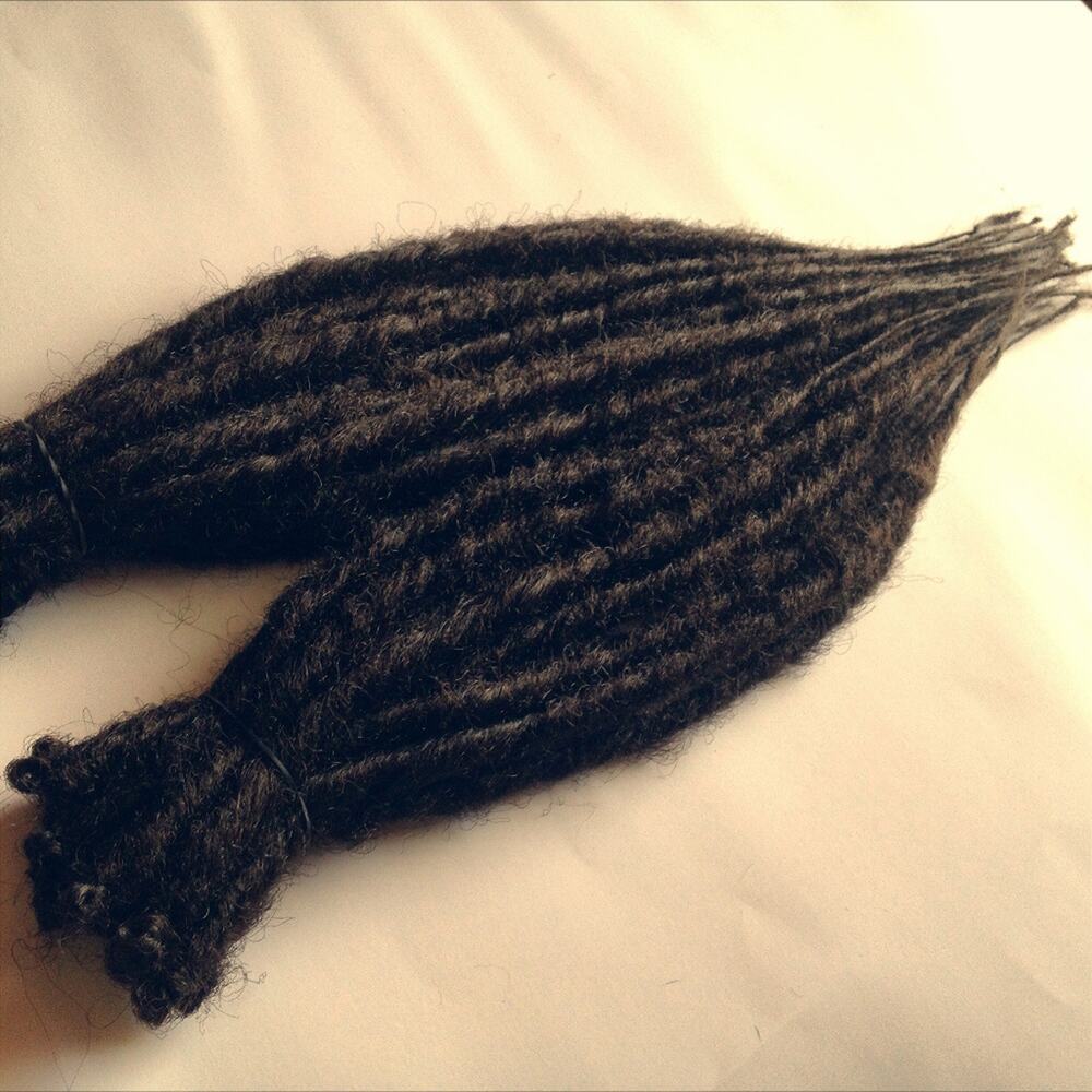 40 SE Single Ended Dark Brown Dreads Dreadlocks Hair Extensions